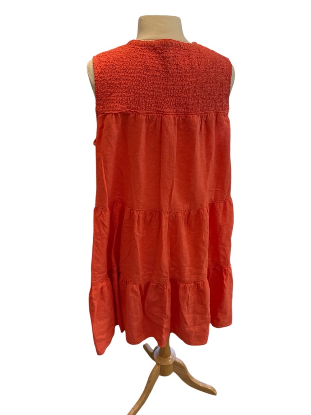 Crown & Ivy Women's Sleeveless Solid Smocked Peasant Dress Size XL - Picture 3 of 10